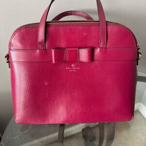 Kate Spade Fuchsia Satchel with Bow Accent